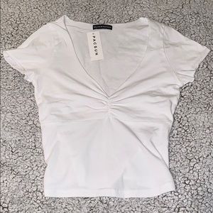 Cropped white tshirt